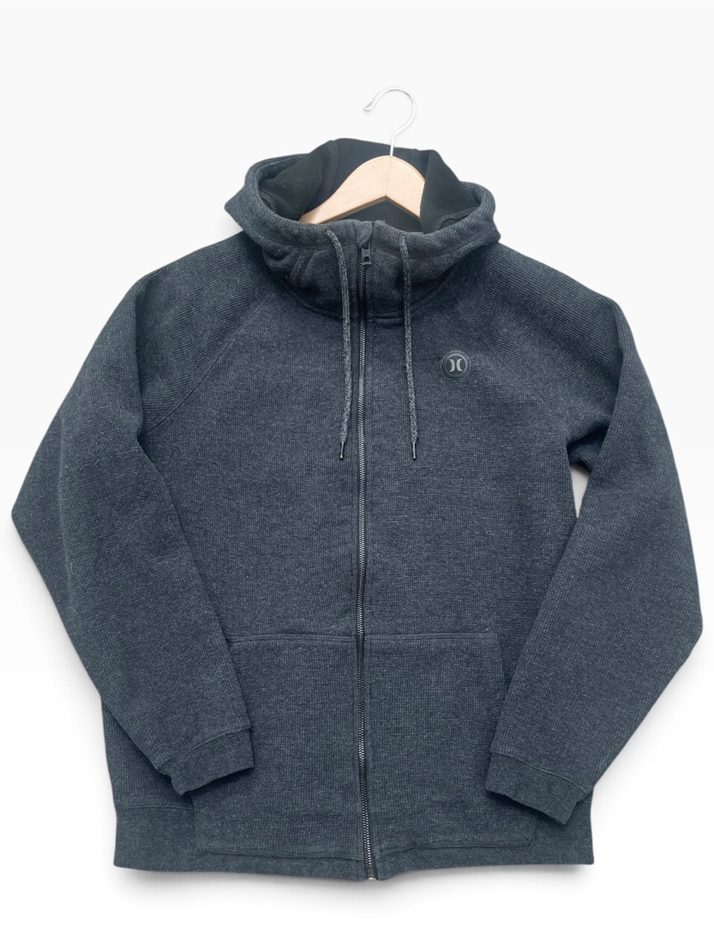 🖤 Hurley Charcoal Gray Heavyweight Full-Zip Hoodie Men’s Medium